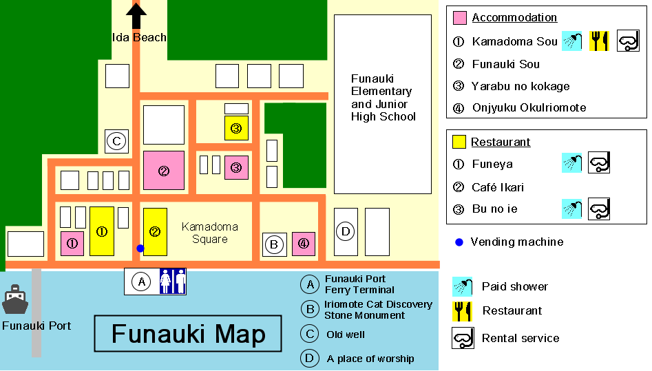 Funauki Area Map