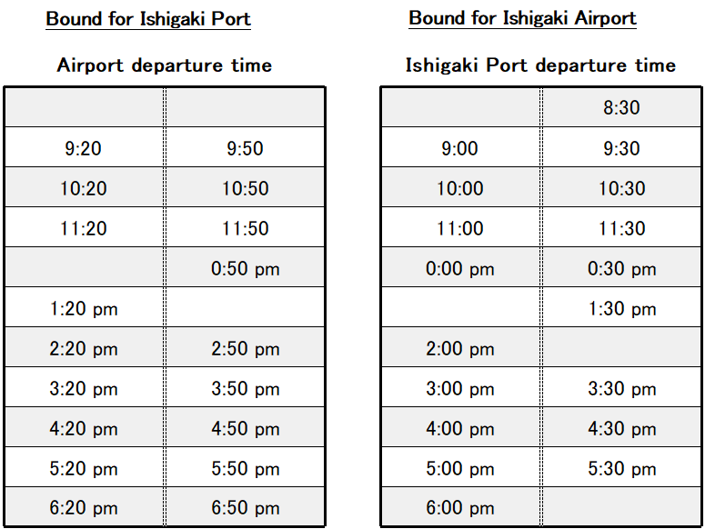 Karry Bus Schedule