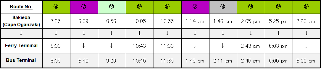 Uganzaki Return bus