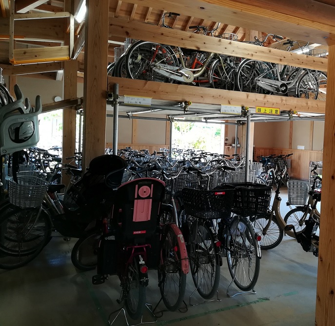 Inside the bicycle rental shop