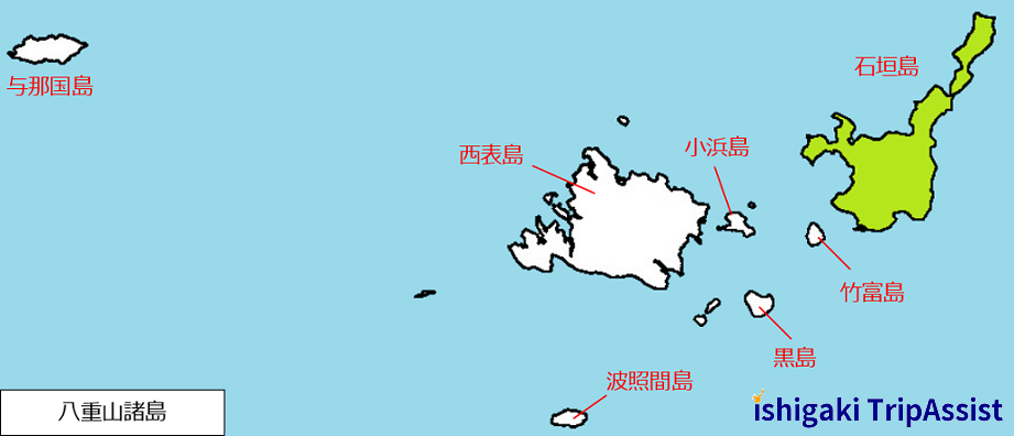 八重山諸島地図